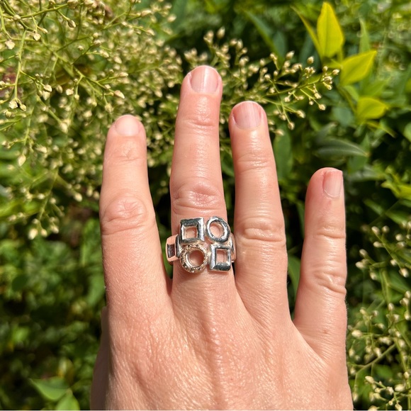 Pink Diamonds, rose gold and sterling silver Ring - Picture 7 of 13